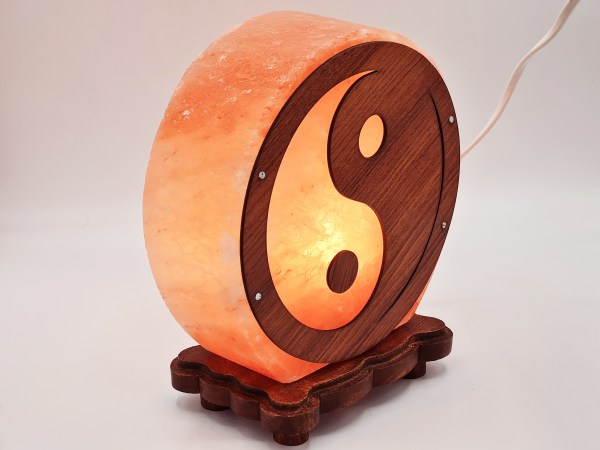 Lampe de sel de l'Himalaya Ying yang 5kg